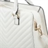 Picture of White Solid Color Quilting Cross Body Bag