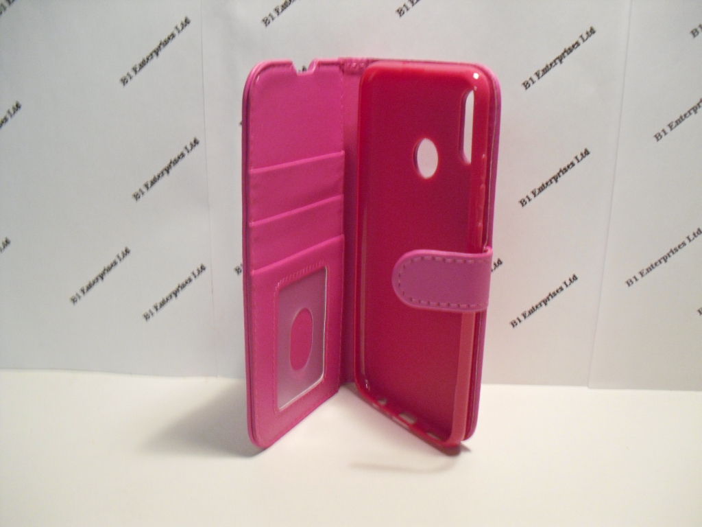 Custodia In Pelle Con Portafoglio Per Huawei P Smart 2019 – Cover Magnetica Con Slot Carte, Colore Rosa