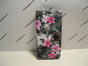 Picture of Huawei P30 Grey Floral Leather Wallet Case